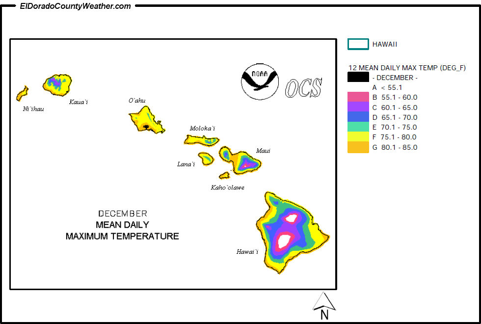 Alaska December Mean Daily Maximum Temperature